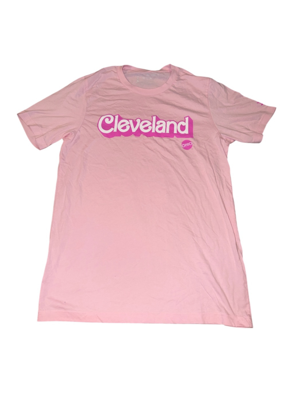 CLE Clothing Co. Barbie Themed Light Pink Cleveland T-Shirt Large NWOT